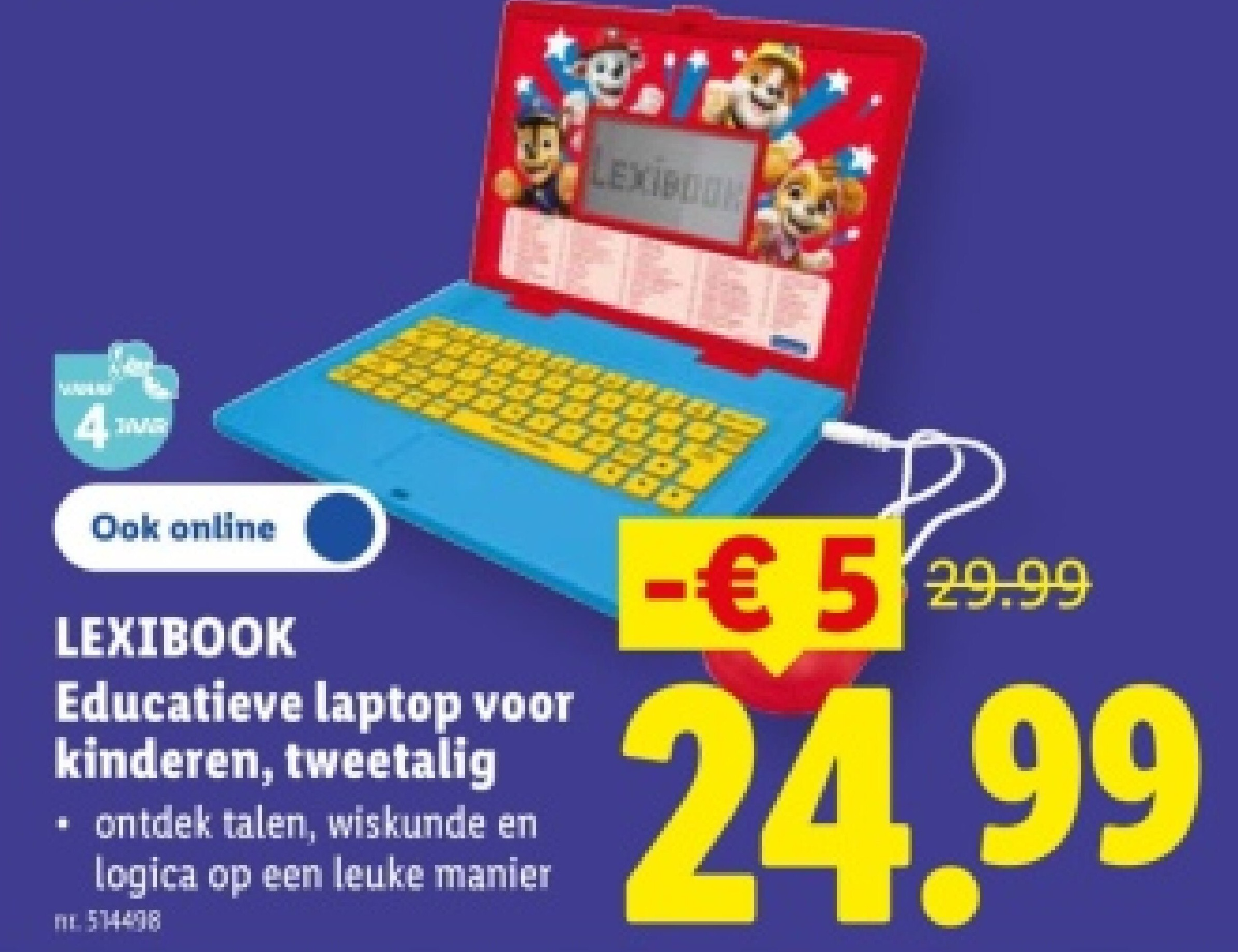Educatieve laptop voor kinderen, tweetalig