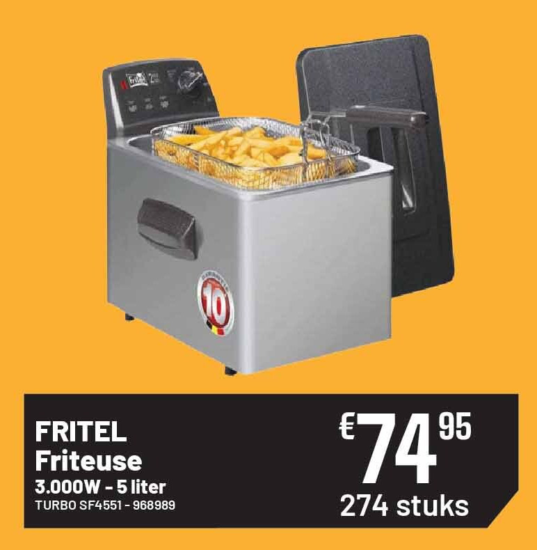 FRITEL Friteuse 3.000W - 5 liter TURBO SF4551