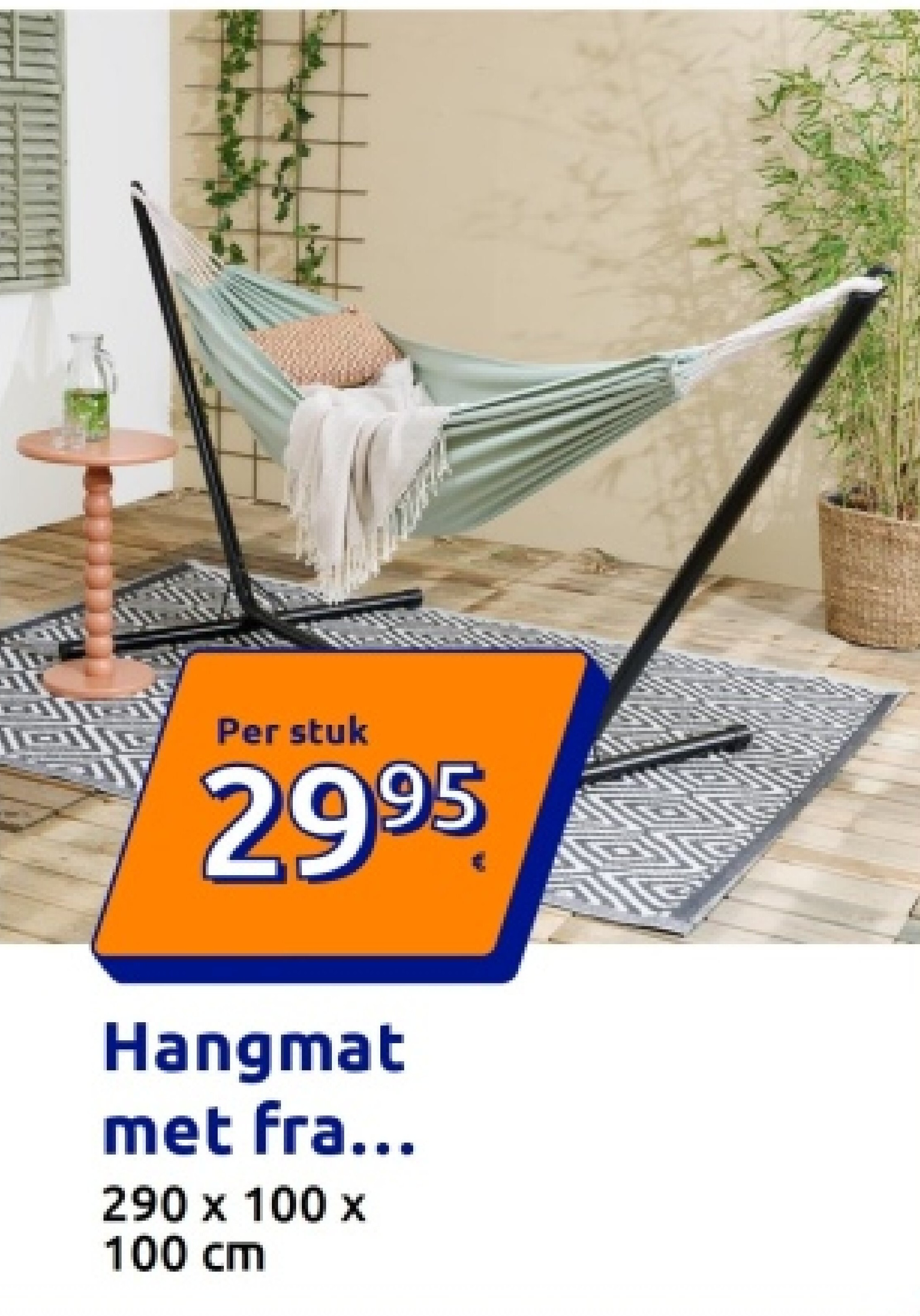 Hangmat met frame - olijfgroen