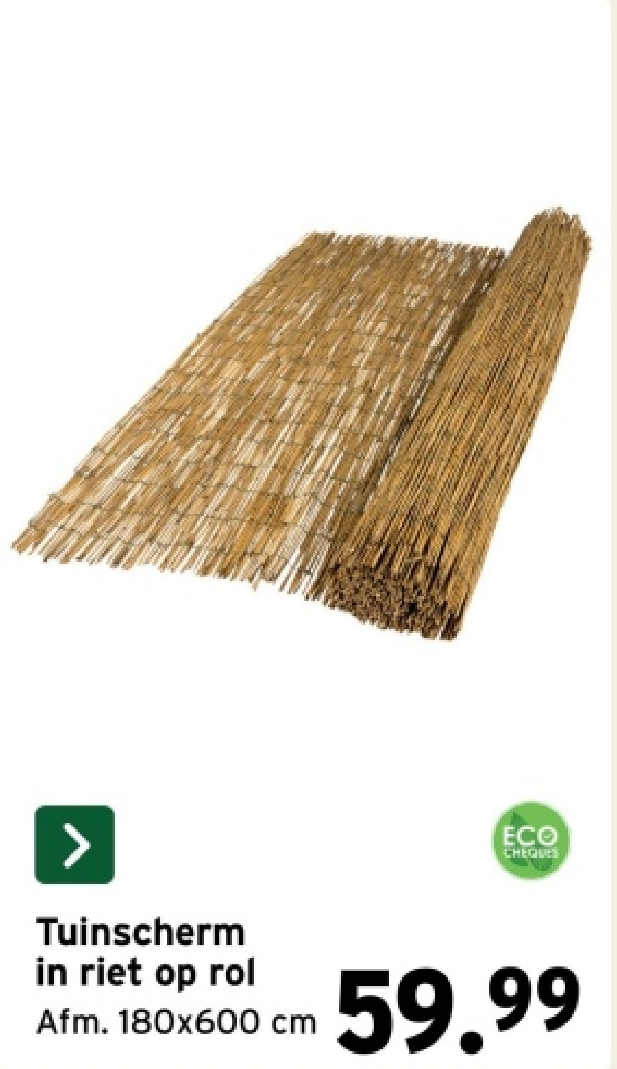 Tuinscherm in riet op rol