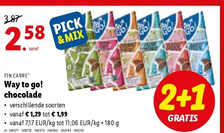 Way to go! chocolade