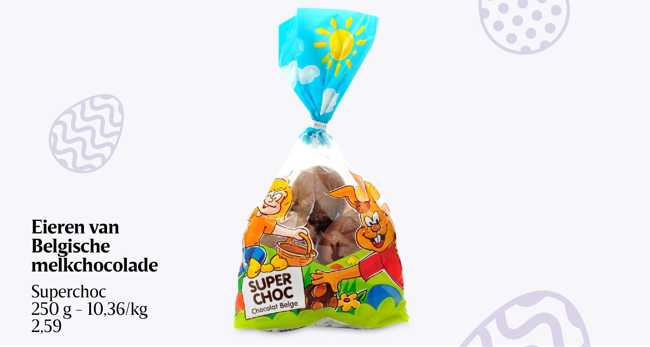 Eieren van Belgische melkchocolade