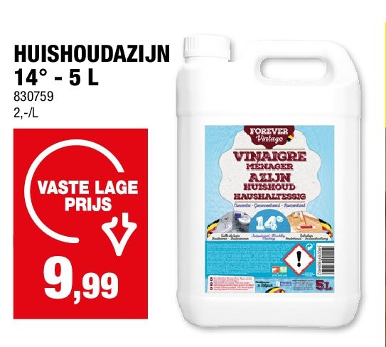 HUISHOUDAZIJN 14° - 5 L