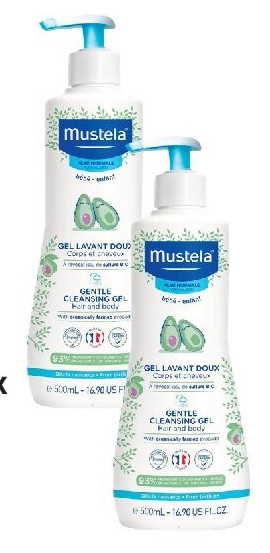 Mustela gel lavant doux corps et cheveux peaux normales 500 ml