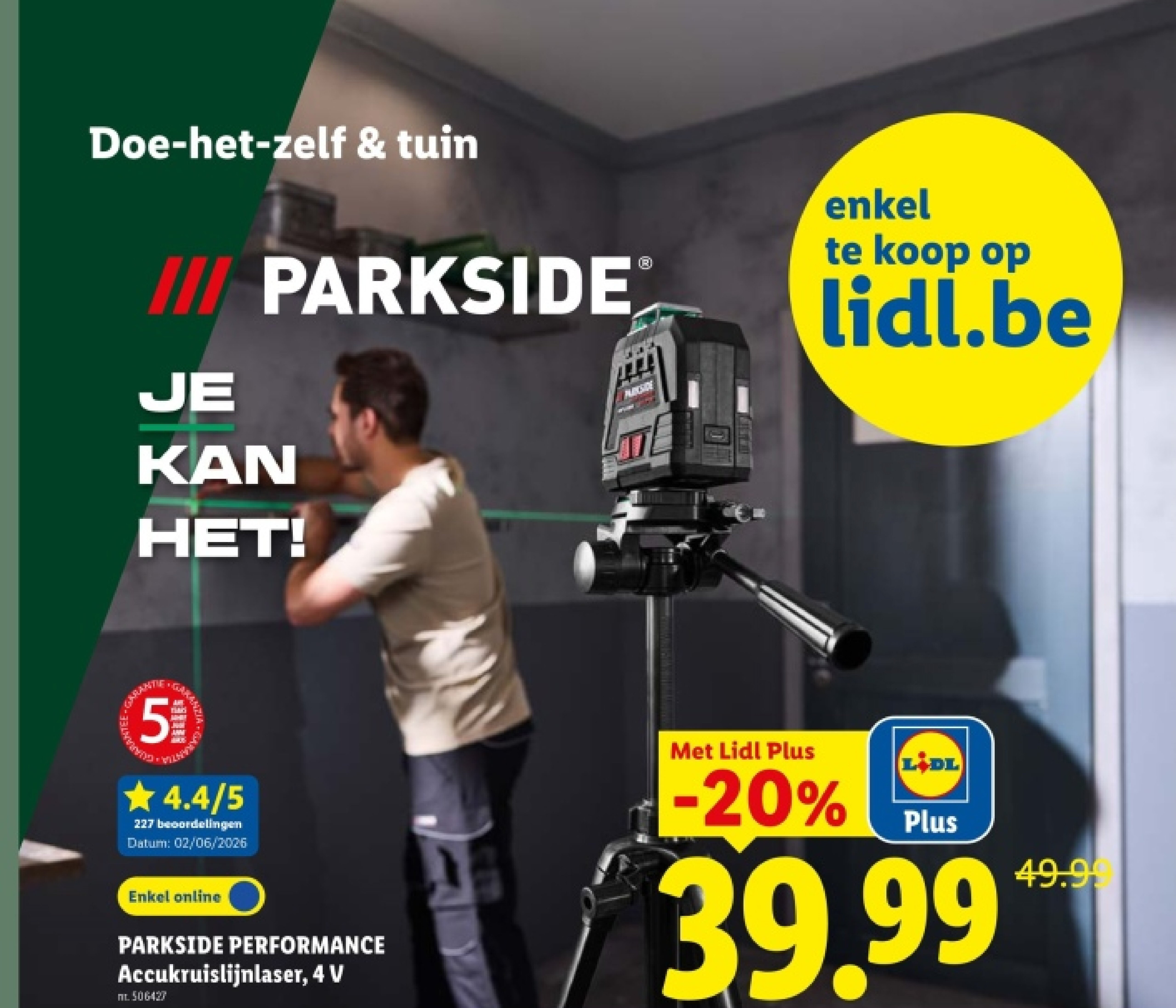 Accukruislijnlaser,4 V
