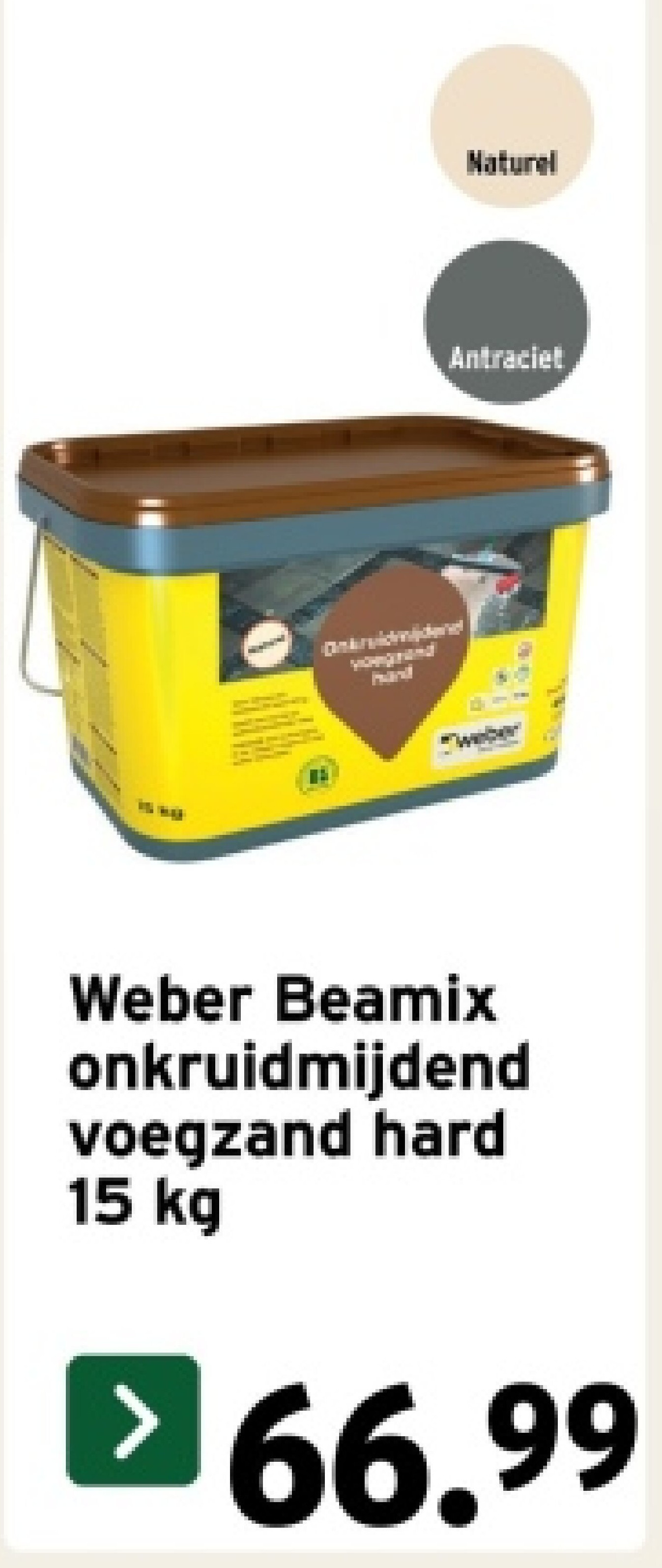 Weber Beamix onkruidmijdend voegzand hard 15 kg