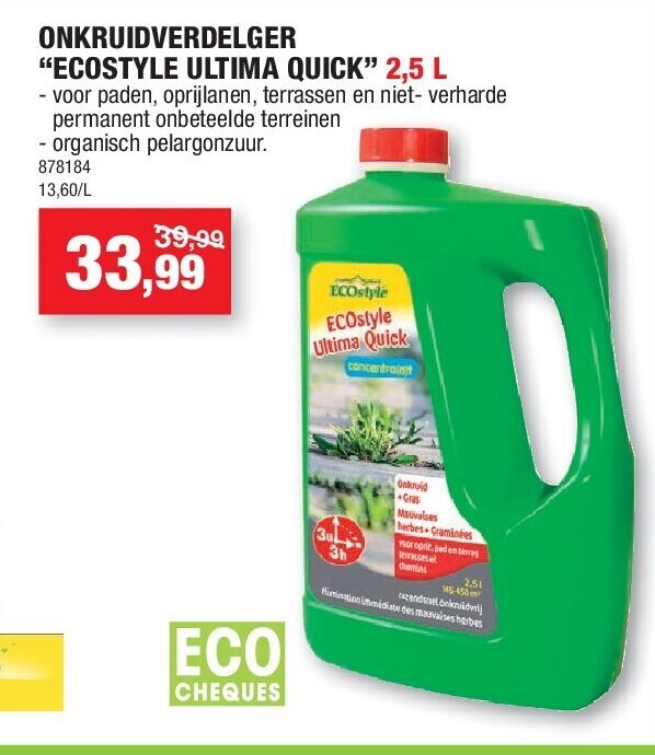 ONKRUIDVERDELGER “ECOSTYLE ULTIMA QUICK” 2,5 L