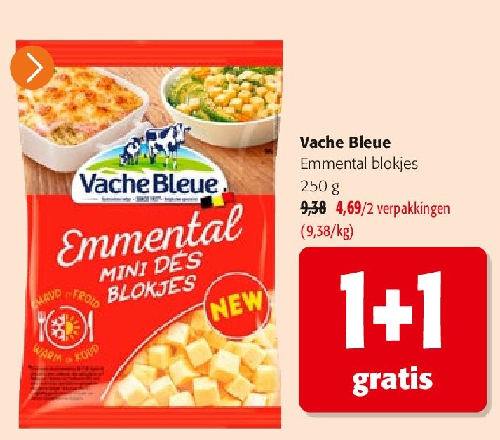 Vache Bleue Emmental blokjes 250 g