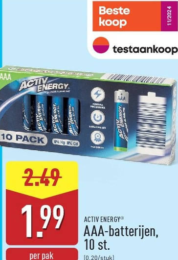 AAAbatterijen, 10st.