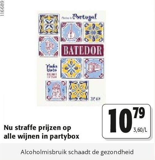 Nu straffe prijzen op alle wijnen in partybox