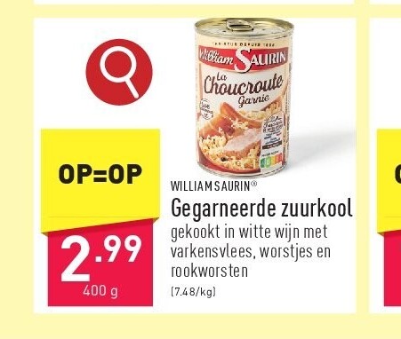 Gegarneerde zuurkool