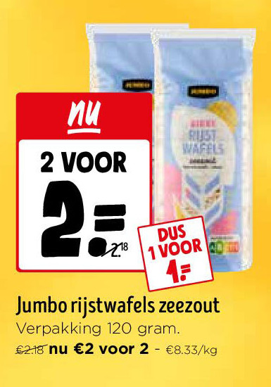 Jumbo rijstwafels zeezout