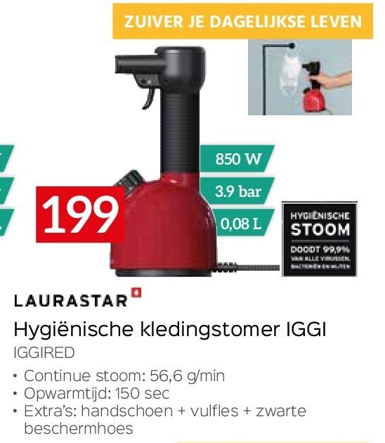 Hygiënische kledingstomer IGGI IGGIRED