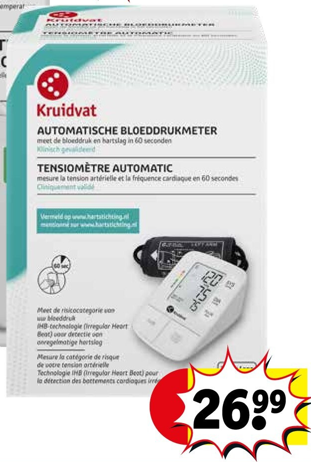 Kruidvat AUTOMATISCHE BLOEDDRUKMETER