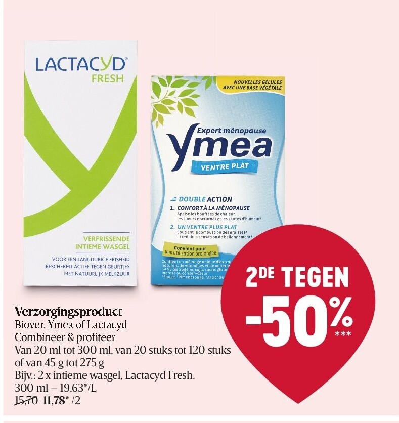 Verzorgingsproduct Biover, Ymea of Lactacyd