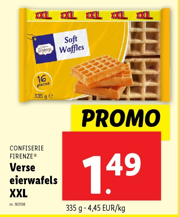 Verse eierwafels XXL
