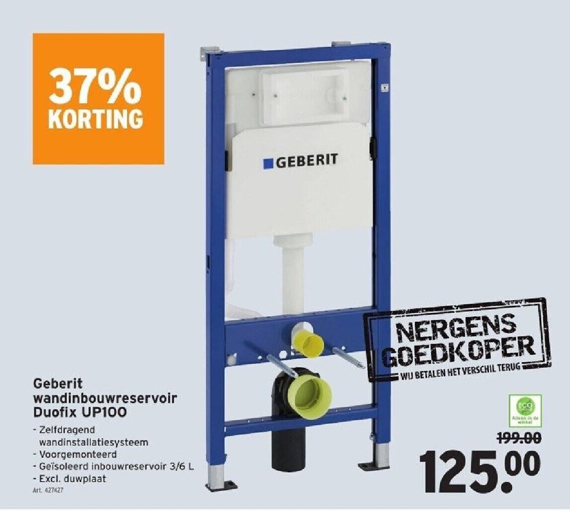 Geberit Duofix UP100 inbouwreservoir