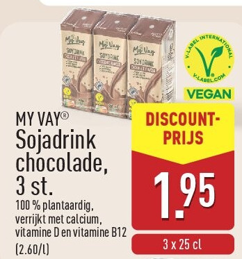 Sojadrink chocolade, 3st.