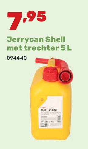 Jerrycan Shell met trechter 5 L