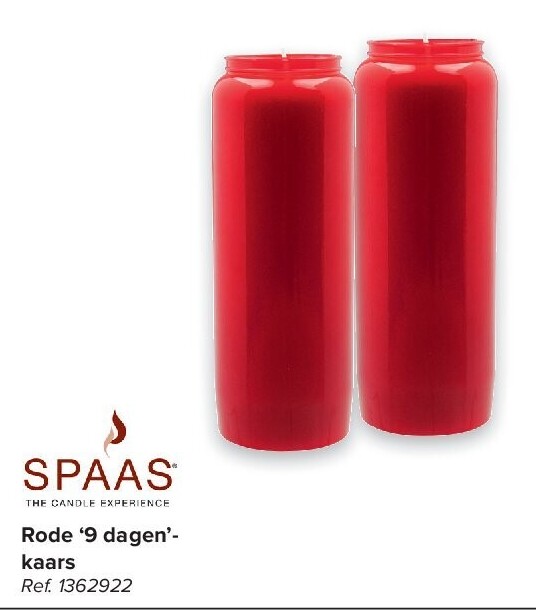 Rode ‘9 dagen’ kaars