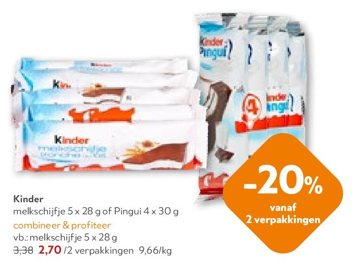Kinder melkschijfje 5 x 28 g