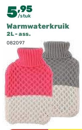Warmwaterkruik 2L - ass.