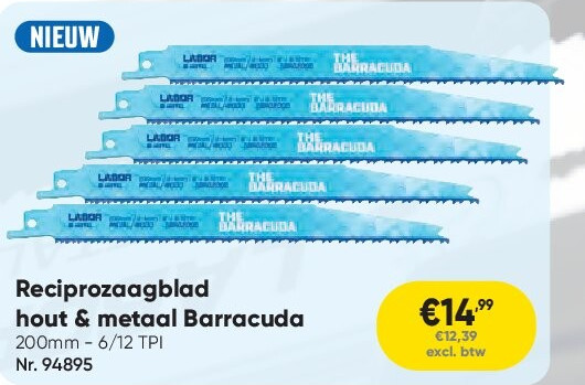 Reciprozaagblad hout & metaal Barracuda