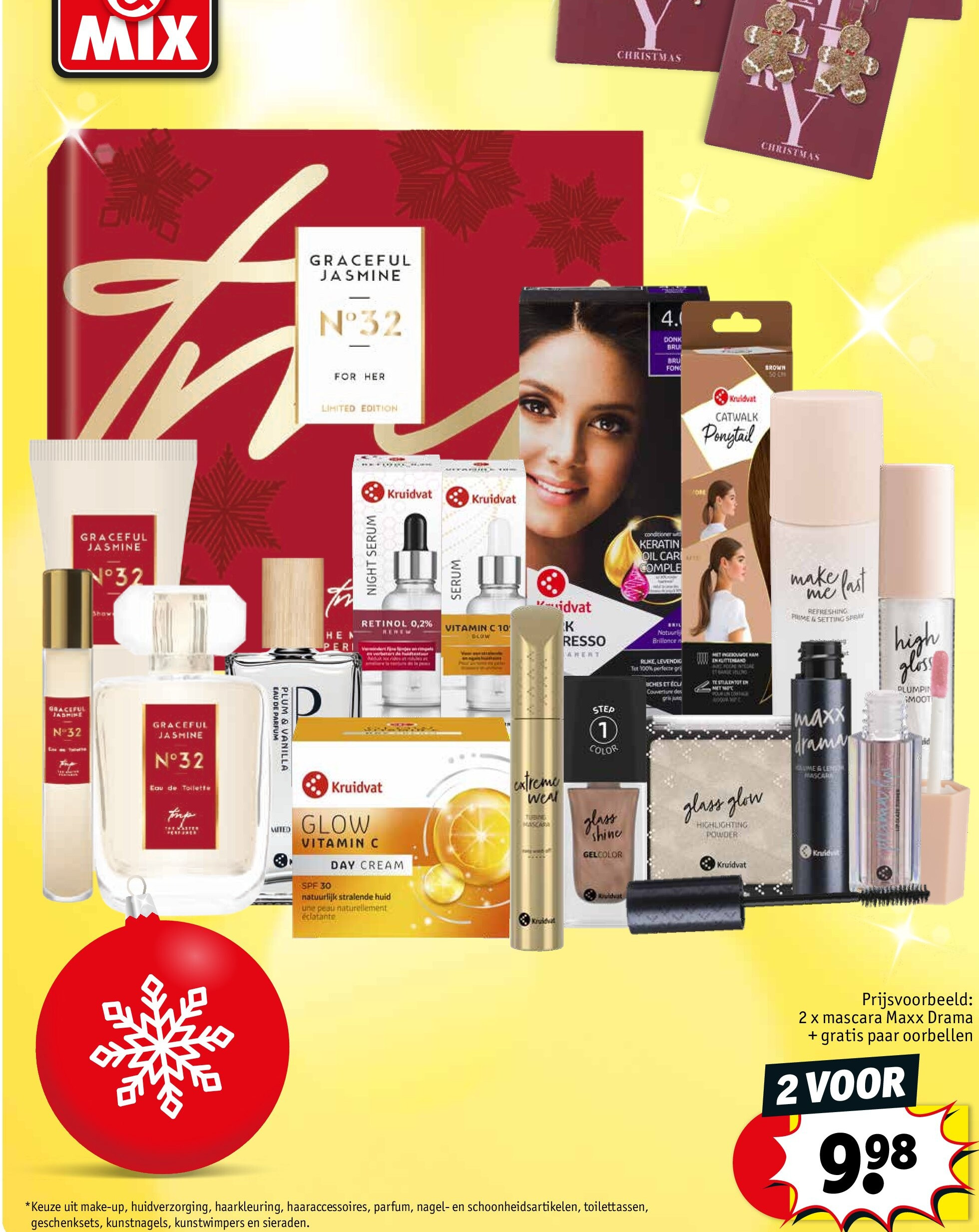 2 x mascara Maxx Drama + gratis paar oorbellen