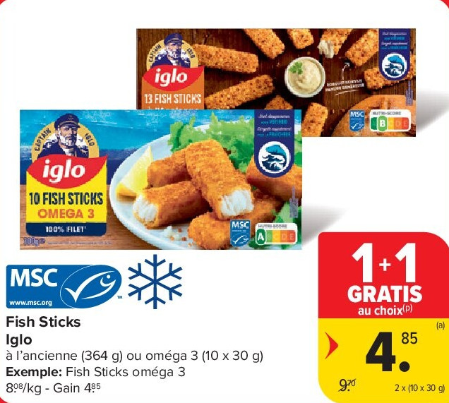 Fish Sticks Iglo 2 x (10 x 30 g)