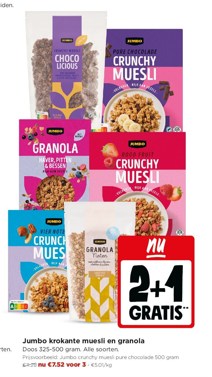 Jumbo krokante muesli en granola
