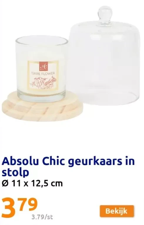 Absolu Chic geurkaars in stolp