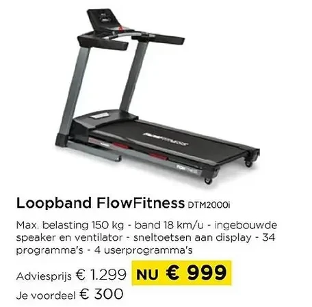 Loopband FlowFitness DTM2000i