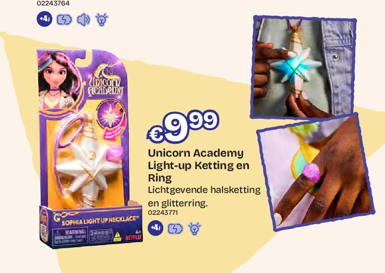 Unicorn Academy Light-up Ketting en Ring