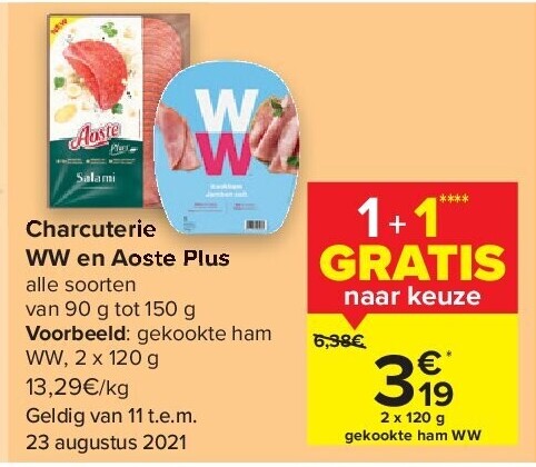 Charcuterie WW en Aoste plus