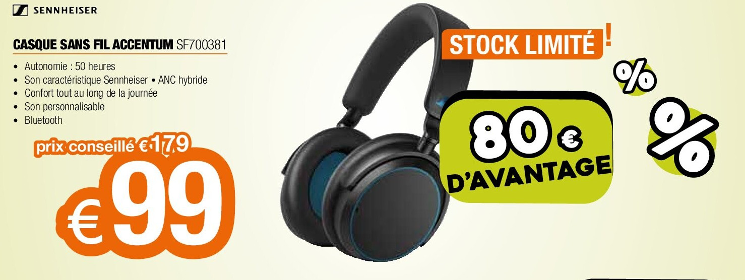 CASQUE SANS FIL ACCENTUM SF700381