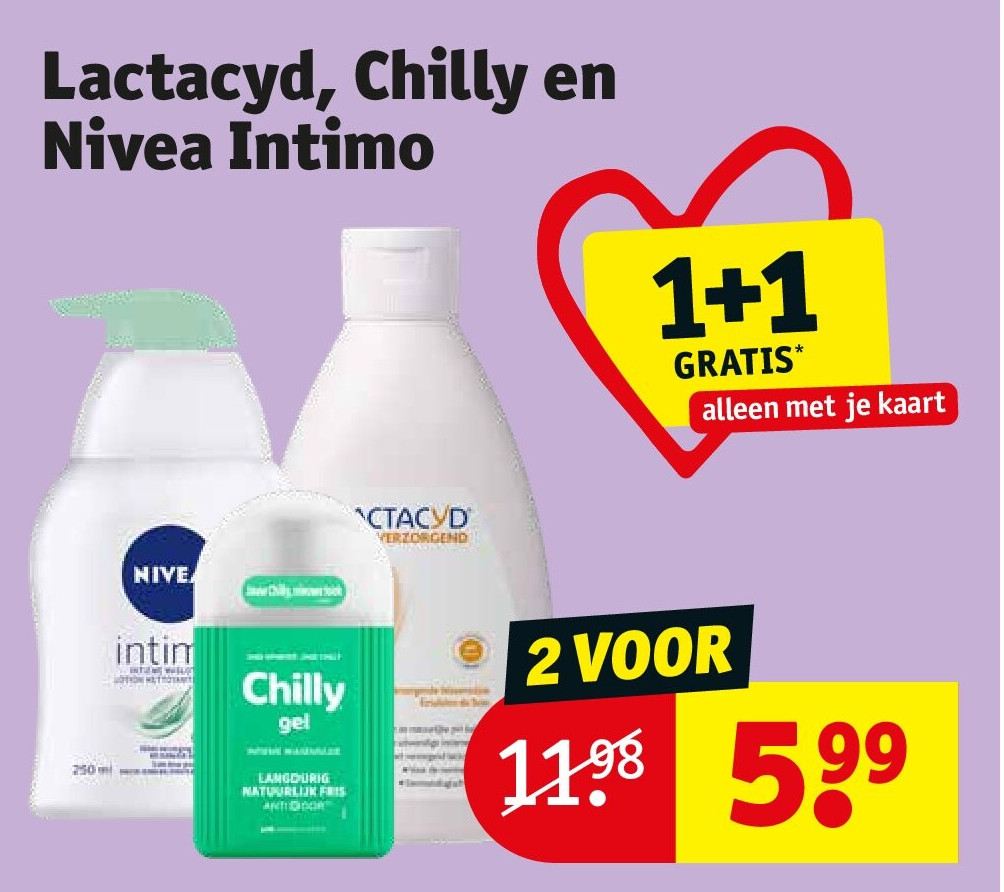 Lactacyd, Chilly en Nivea Intimo