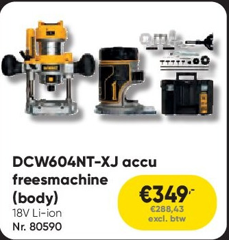 DCW604NT-XJ accu freesmachine (body)