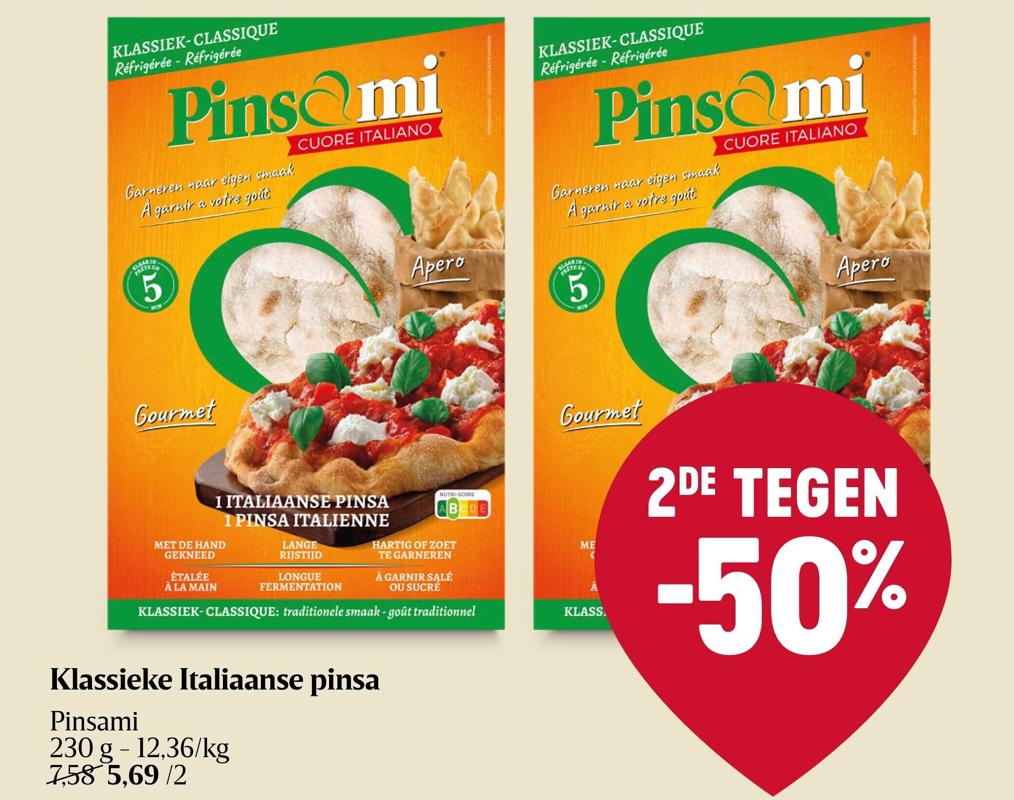 Klassieke Italiaanse pinsa