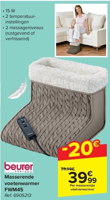 Masserende voetenwarmer FWM45