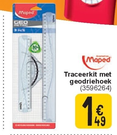 Traceerkit met geodriehoek