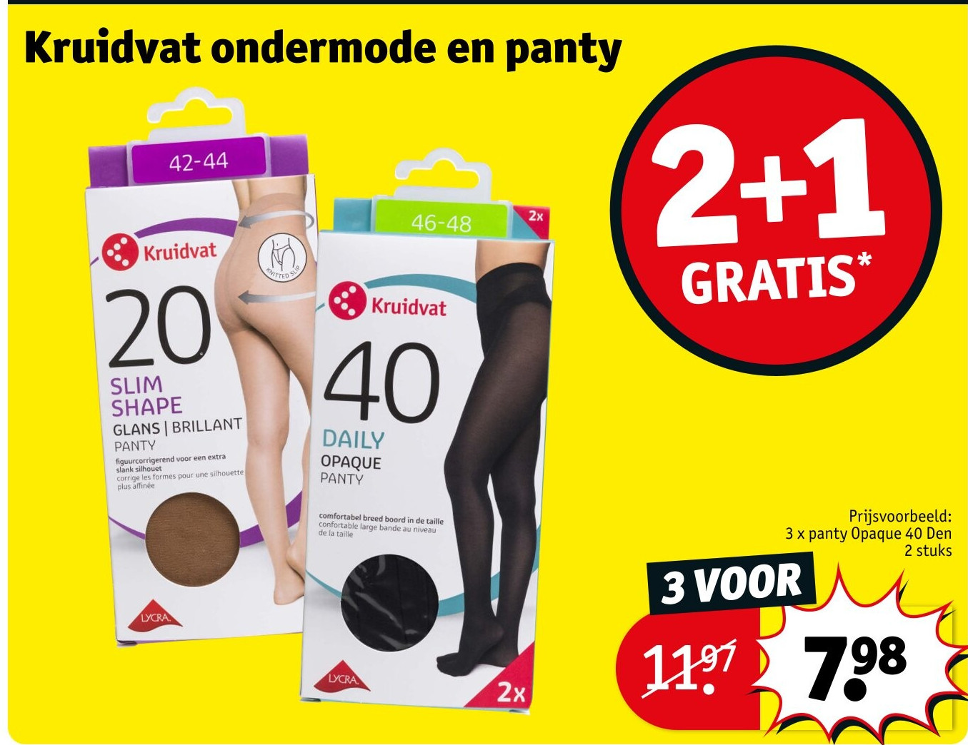 Kruidvat ondermode en panty