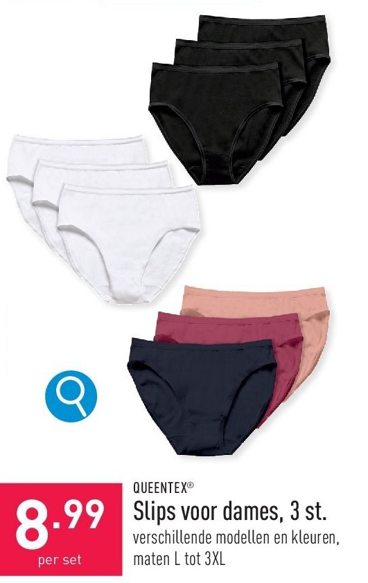 Slips voor dames, 3 st.