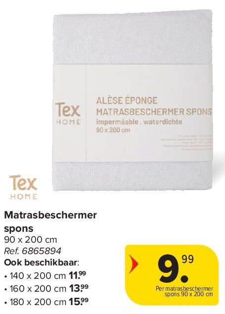 Matrasbeschermer spons