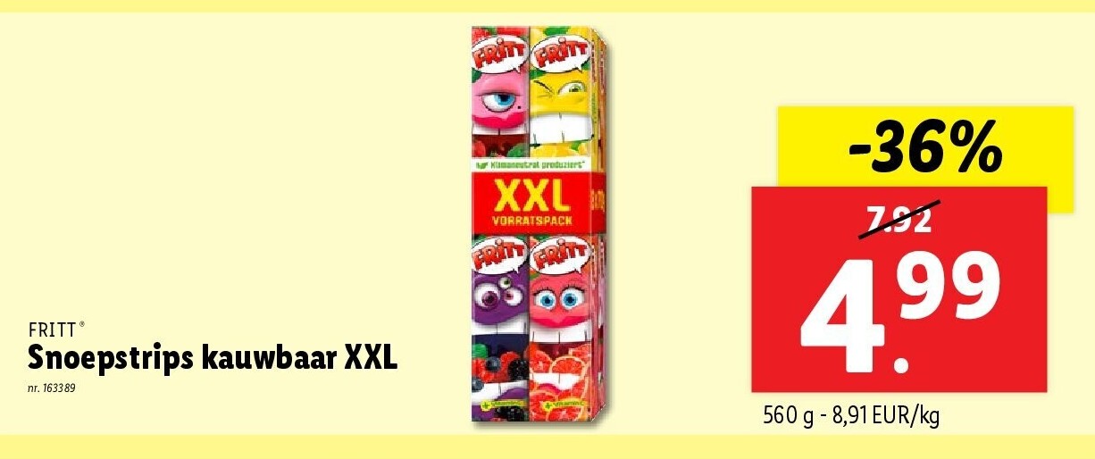 Snoepstrips kauwbaar XXL