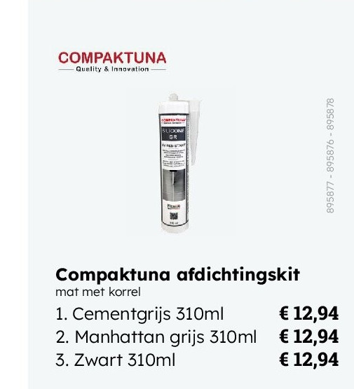 Compaktuna afdichtingskit