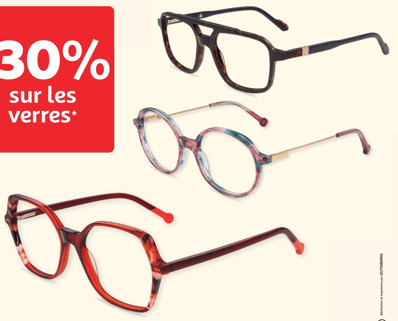 Remise sur les verres de lunettes
