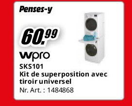 SKS101 Kit de superposition avec tiroir universel
