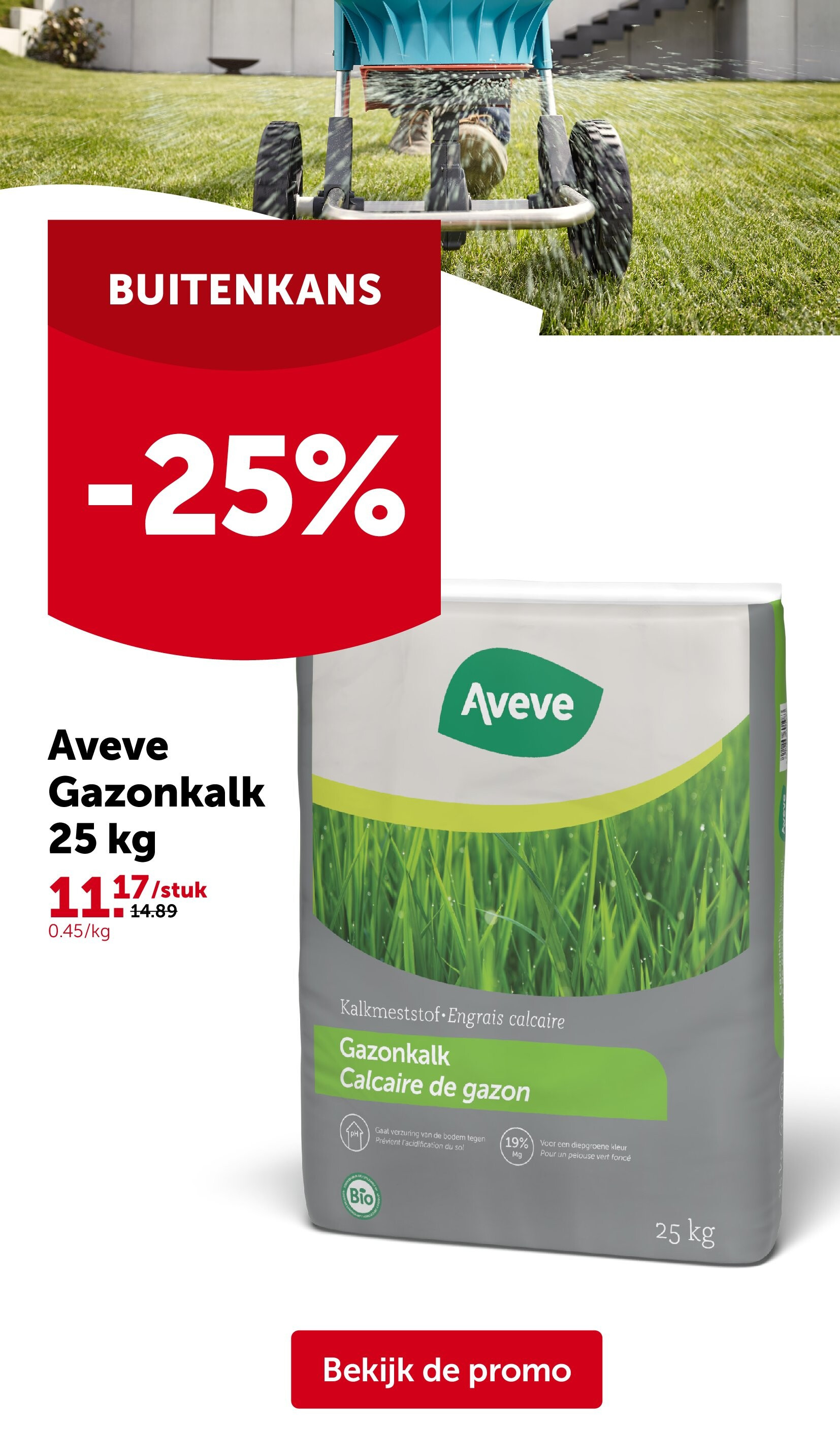 Aveve Gazonkalk 25 kg