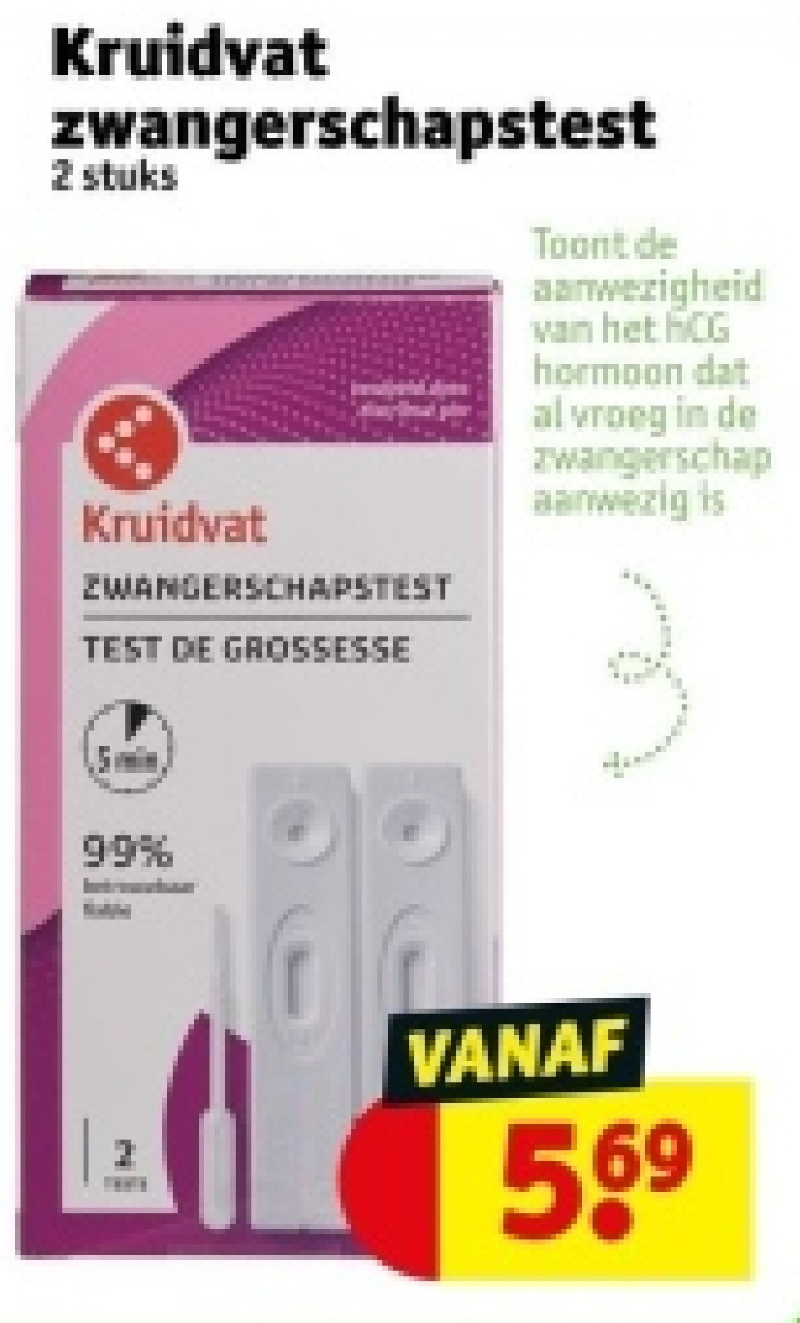 Kruidvat zwangerschapstest