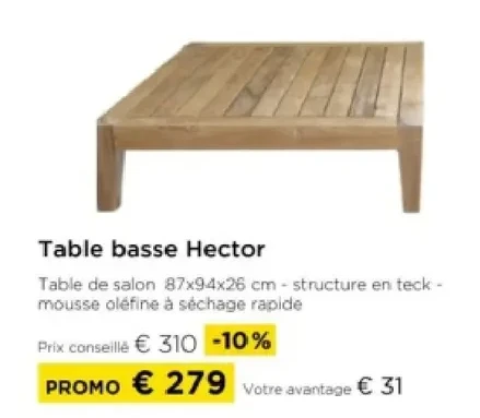 Table basse Hector
